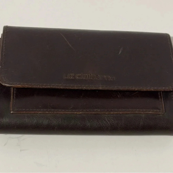 Liz claiborne vintage dark brown wallet - Picture 1 of 7